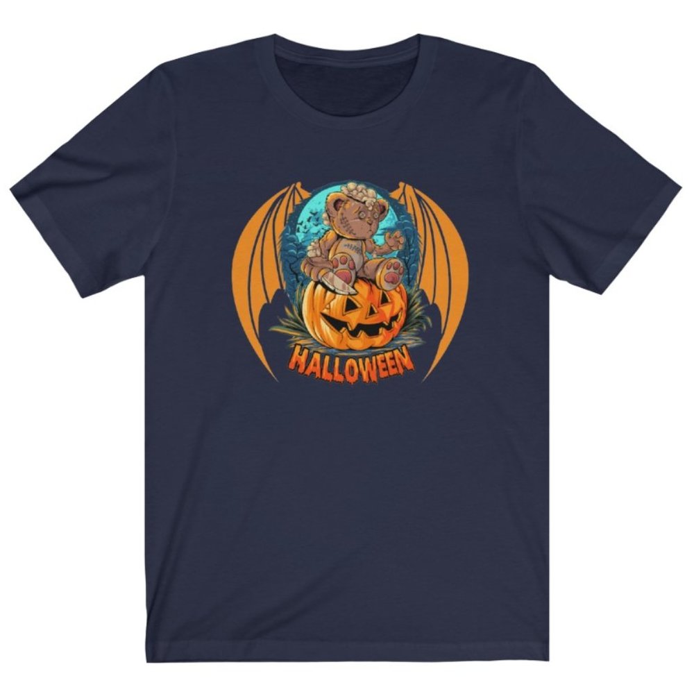 SBC Halloween Bear Short Sleeve Blue Tee